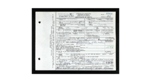 Death certificate of Negro Leagues baseball player Don Hammond