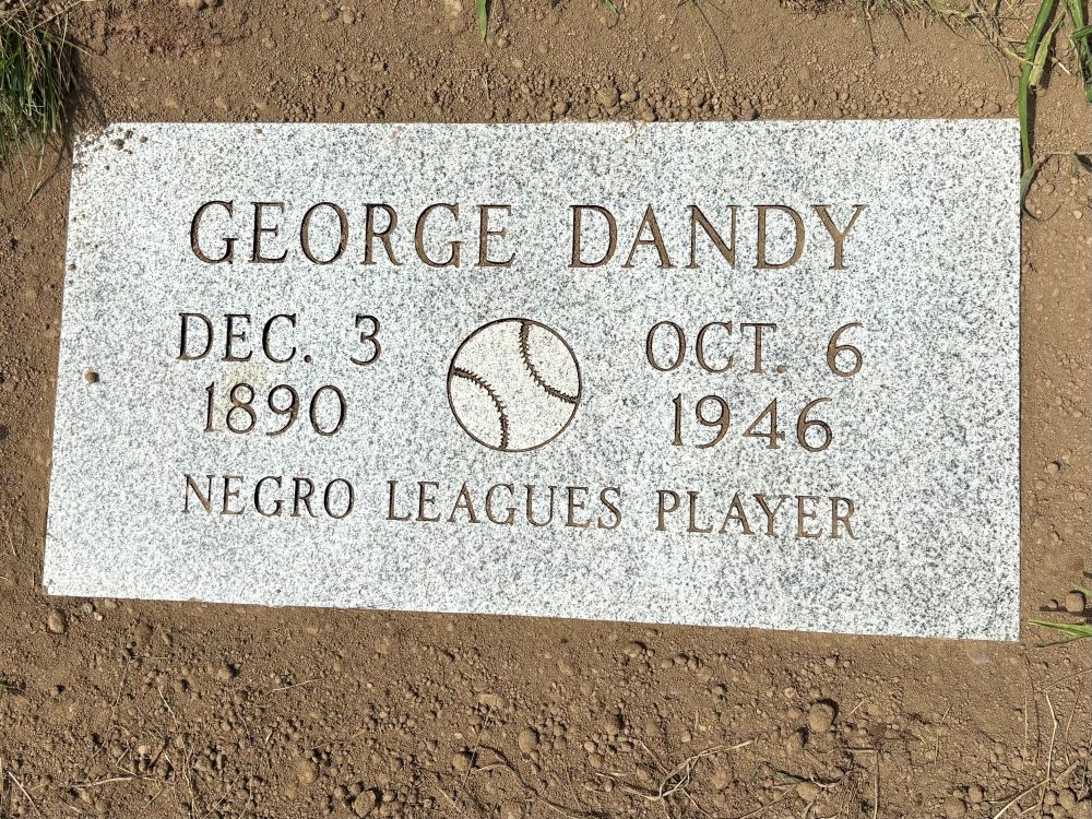 Photo of Negro Leagues baseball player George Dandy's gravemarker